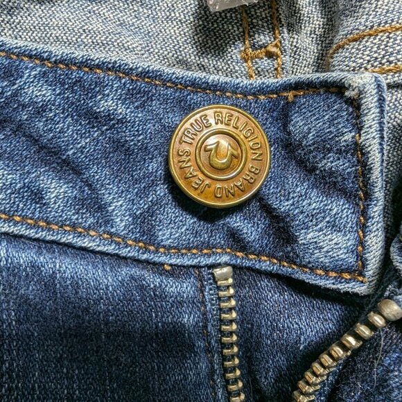 True Religion Women's Jeans Color Blue Size 28 Style Number Stella Mid-Rise - Picture 7 of 10